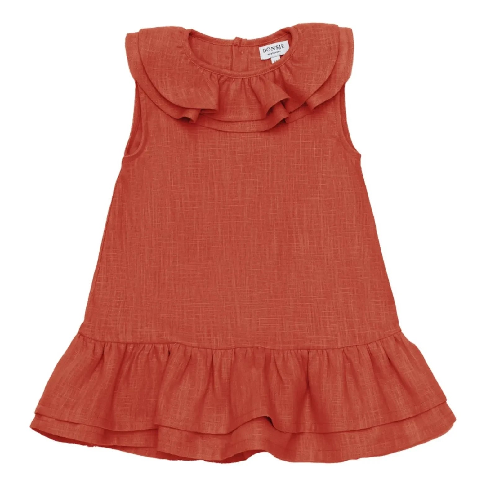 Donsje - Michelle Linen Dress | Pale Red