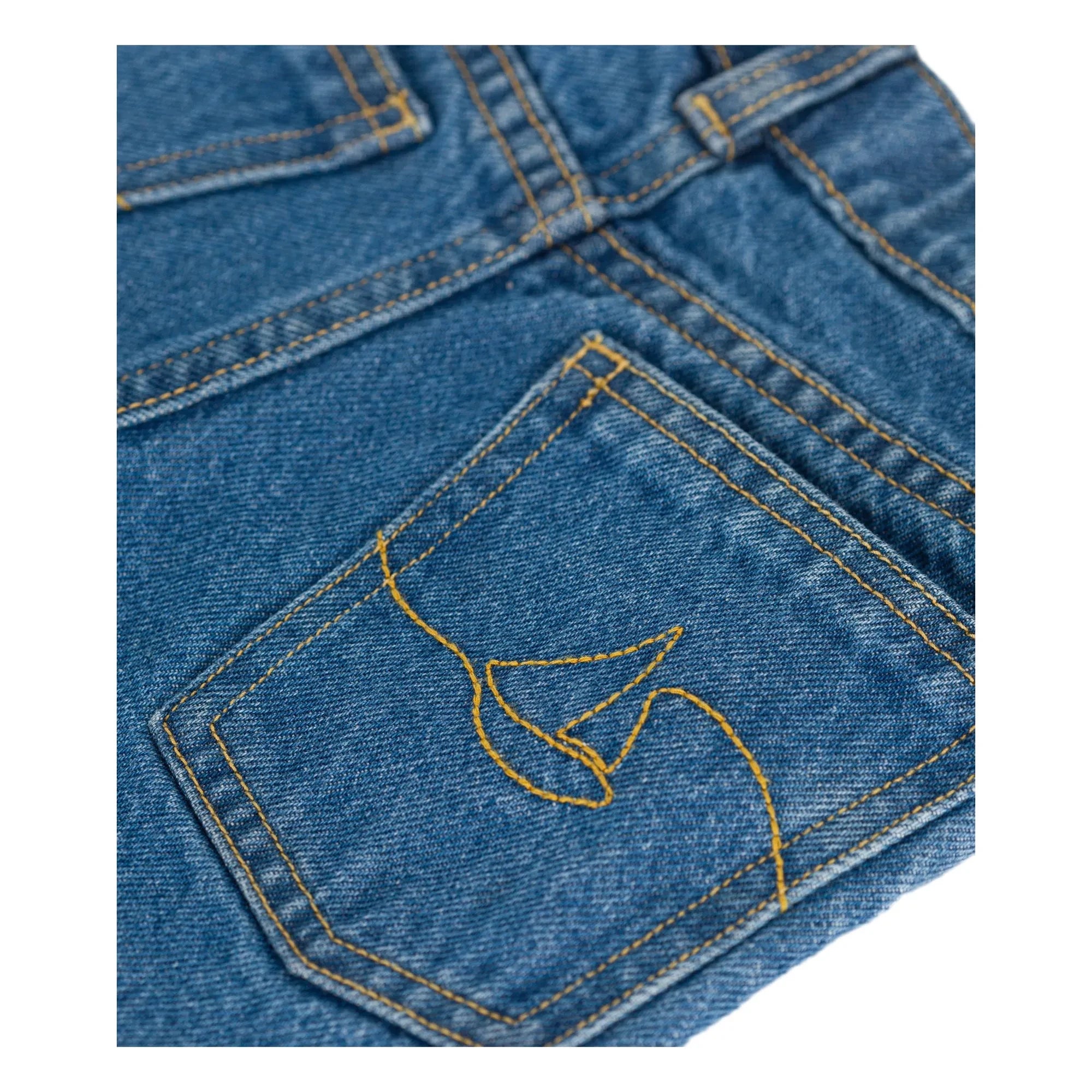 Petit Bateau - Organic Cotton Embroidered Pocket Jeans | Denim Blue