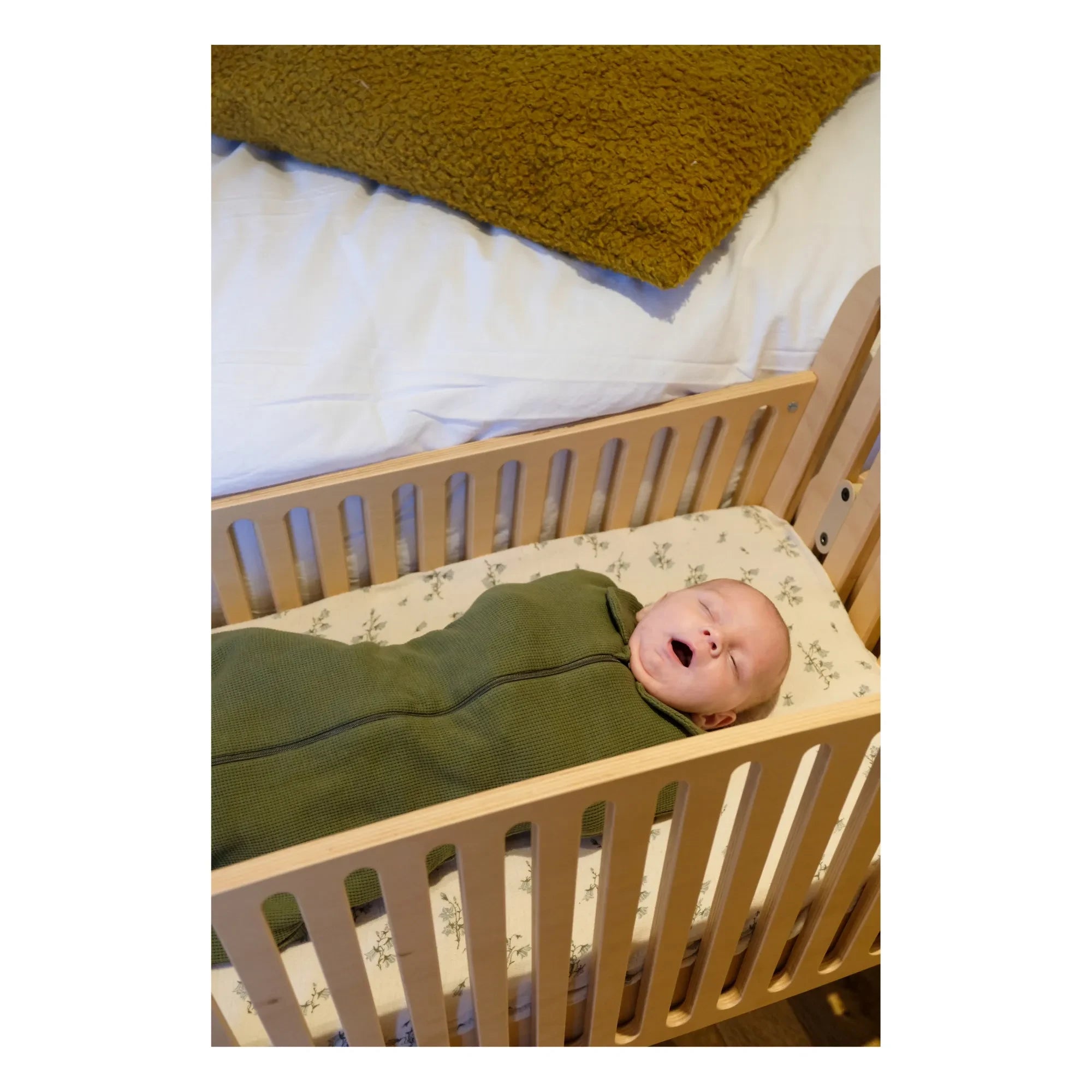 Tante Reine - Organic Cotton Swaddle Sleep Suit | Khaki