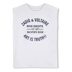 Zadig & Voltaire - Logo Strass Jersey Tişört | Beyaz