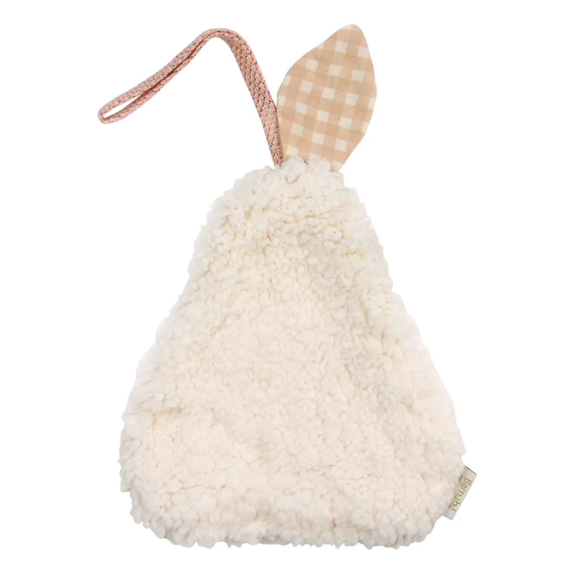 Barnabé aime le café - Doudou Pacifier Clip Pear | Light Pink