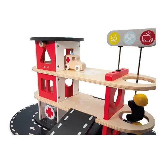 Janod - Fire Station Toy