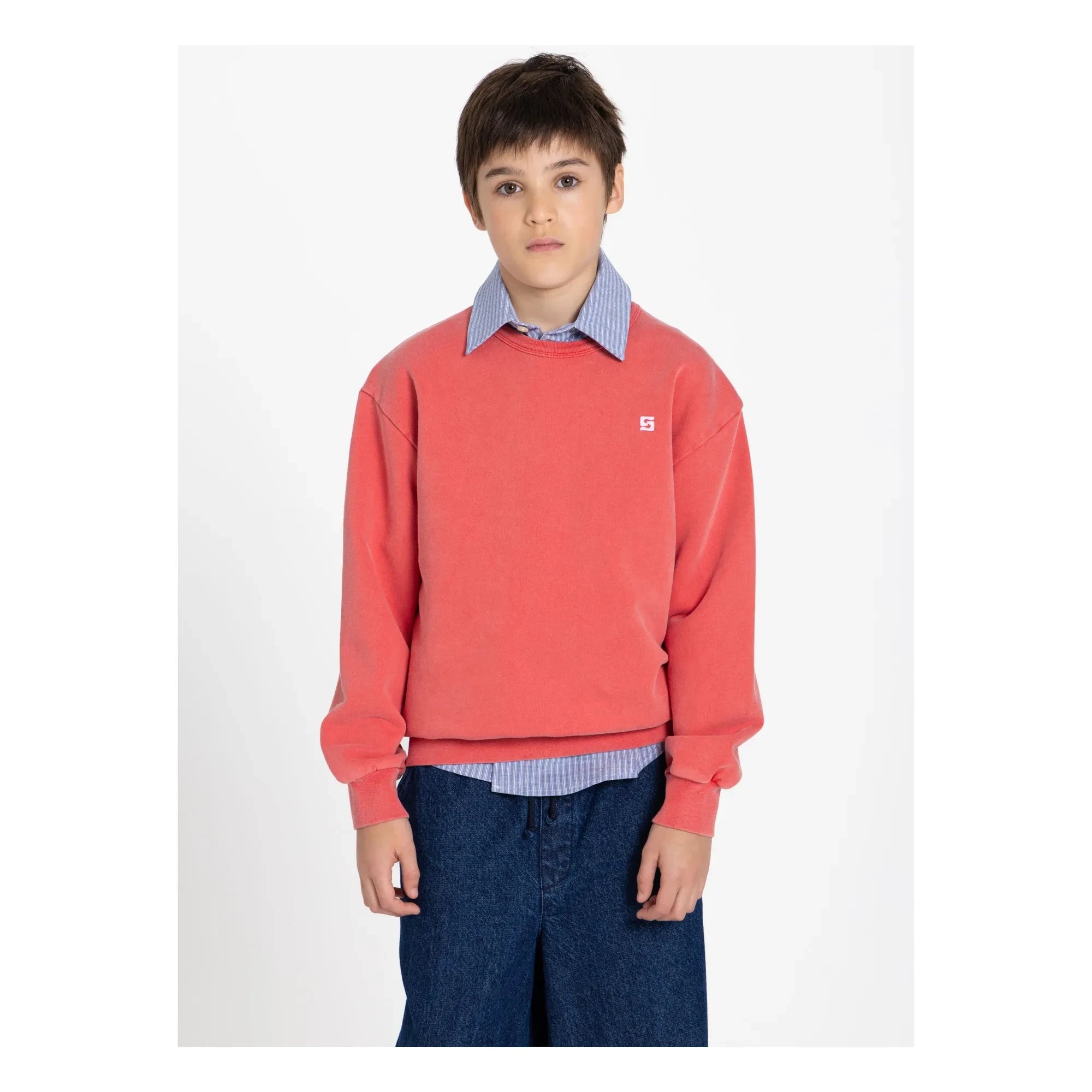 Smallable Kid - Arlo Organic Cotton Sweatshirt | Dark Red