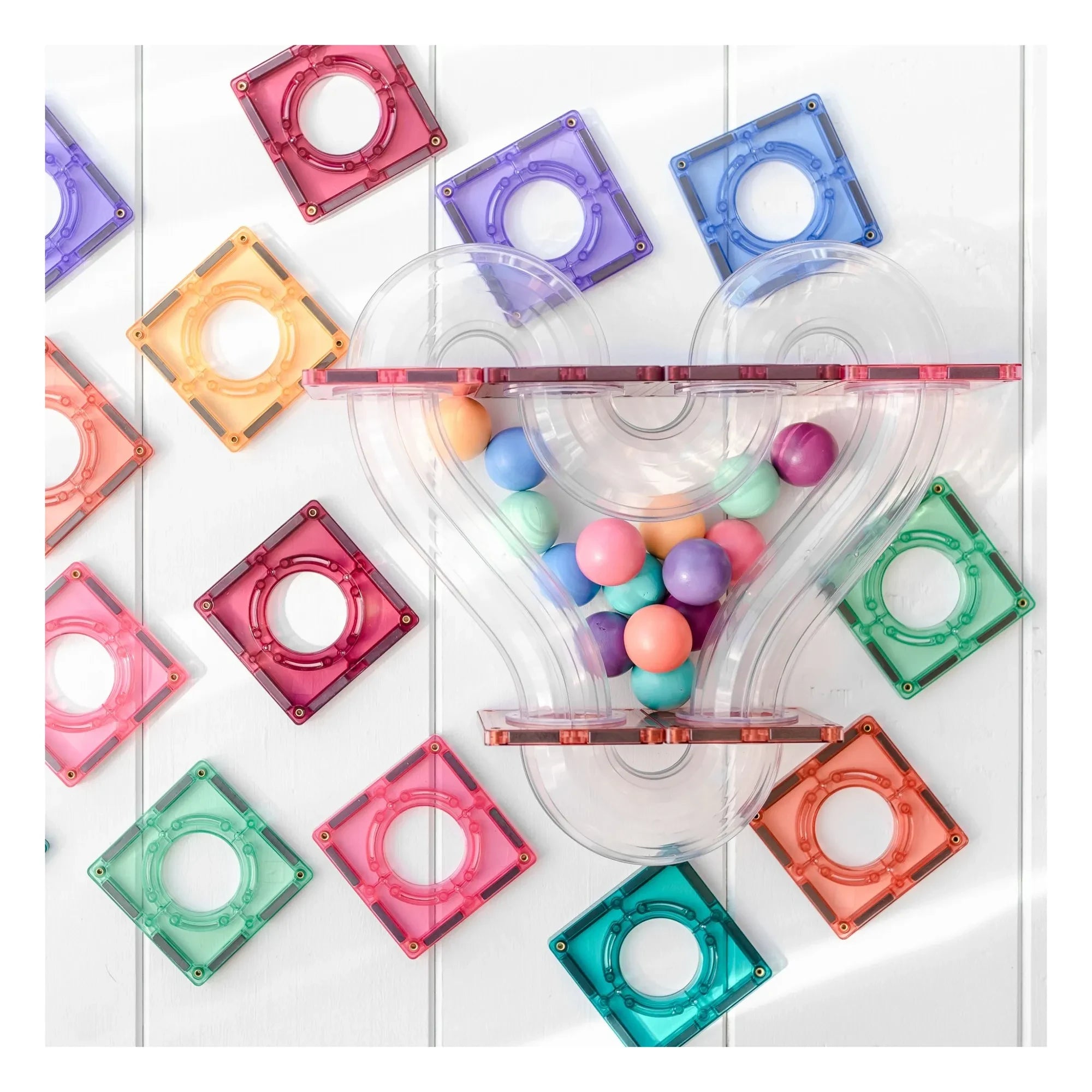 Connetix - Ball Run Set - 106 Pieces | Pastel
