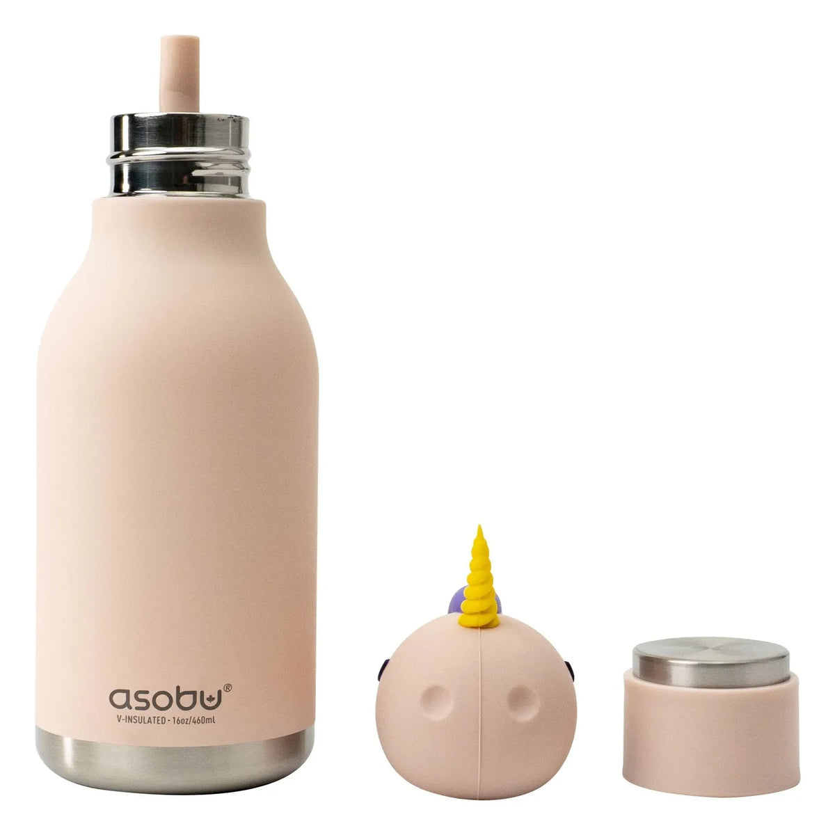 Asobu - Unicorn Stainless Steel Water Bottle | Pale Pink