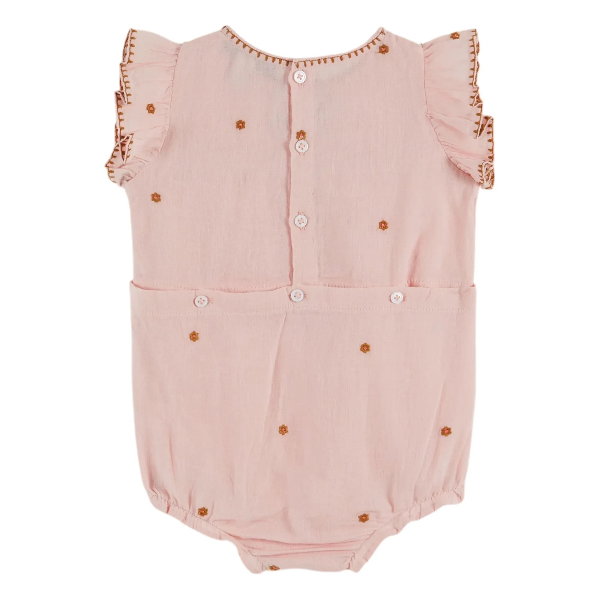 Emile et Ida - Embroidered Romper | Light Pink