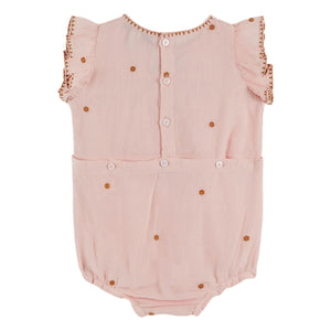 Emile et Ida - Embroidered Romper | Light Pink