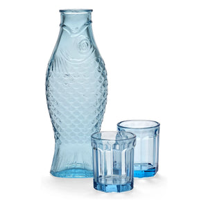 Serax - Fish & Fish Carafe and Glass Set | Blue