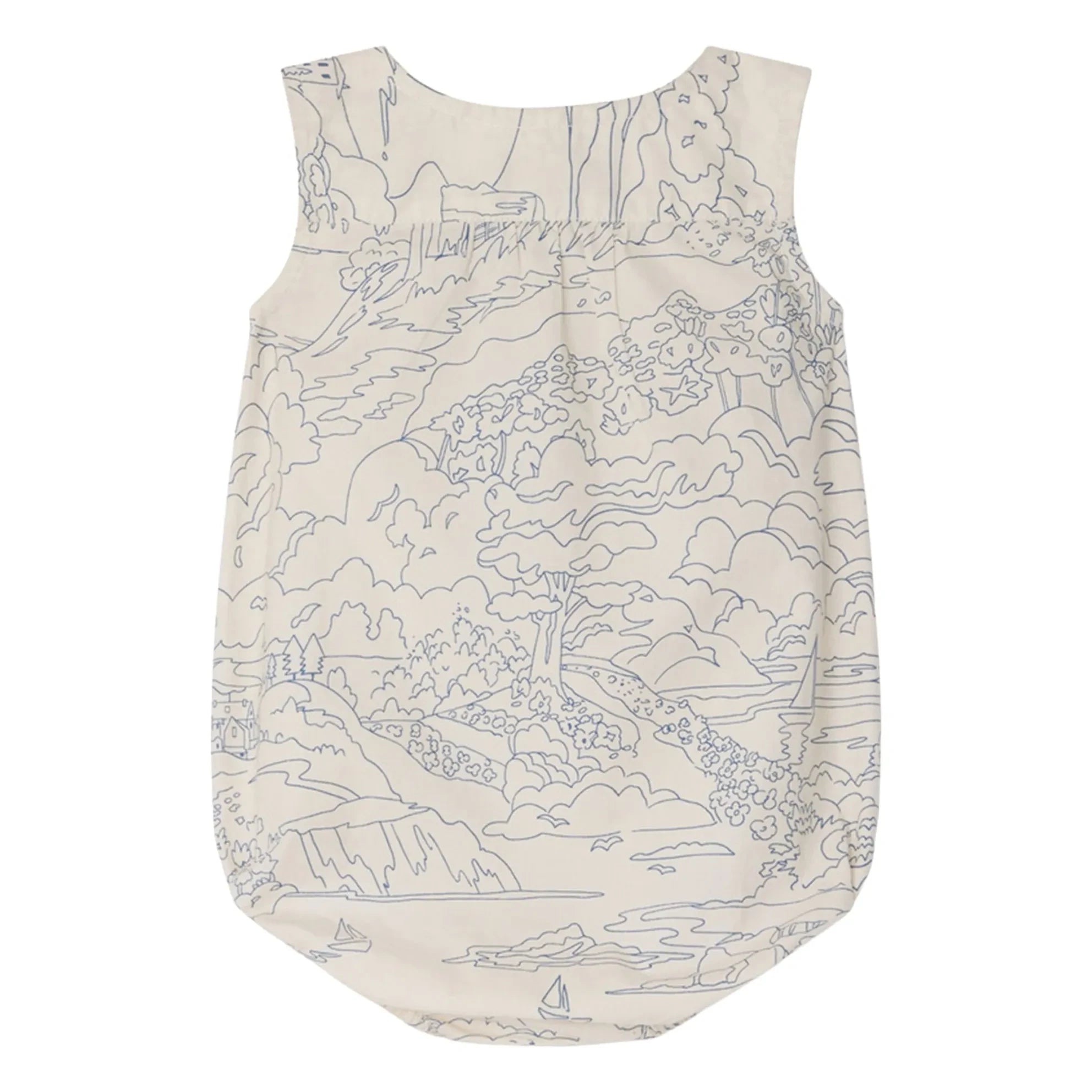 Bonpoint - Nico Paysage organik pamuklu tulum | Ecru