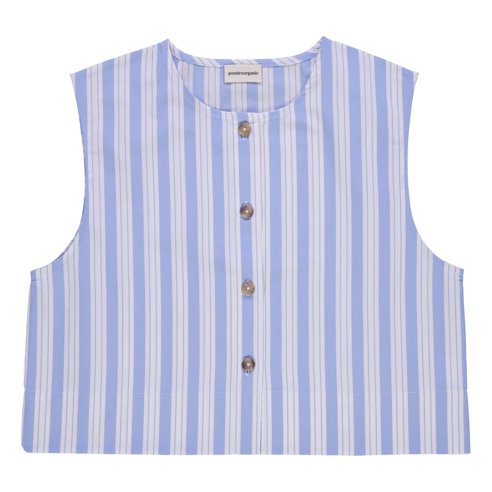 Poudre Organic - Vanilla Striped Blouse | Blue