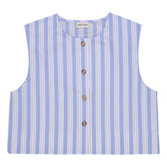 Poudre Organic - Vanilla Striped Blouse | Blue