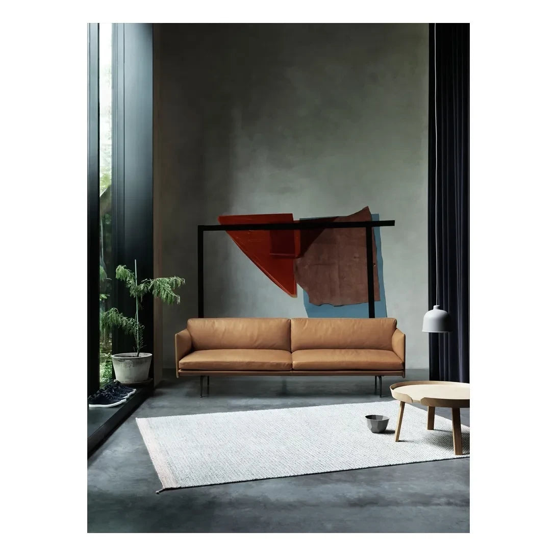 Muuto - Outline Leather 3-Seater Sofa | Cognac