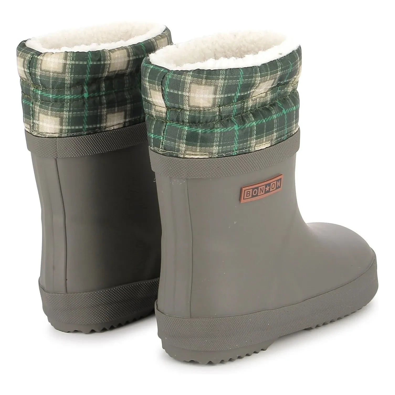 Bonton - Ploc Faux Fur Rain Boots | Khaki