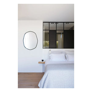 M Nuance - Extra Flat Black Contour Mirror with Pahlá Frame - Asymmetric 66 x 85 cm | Black