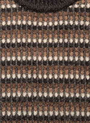 Finger in the nose - Mathis Jacquard Merino Wool Sweater | Brown