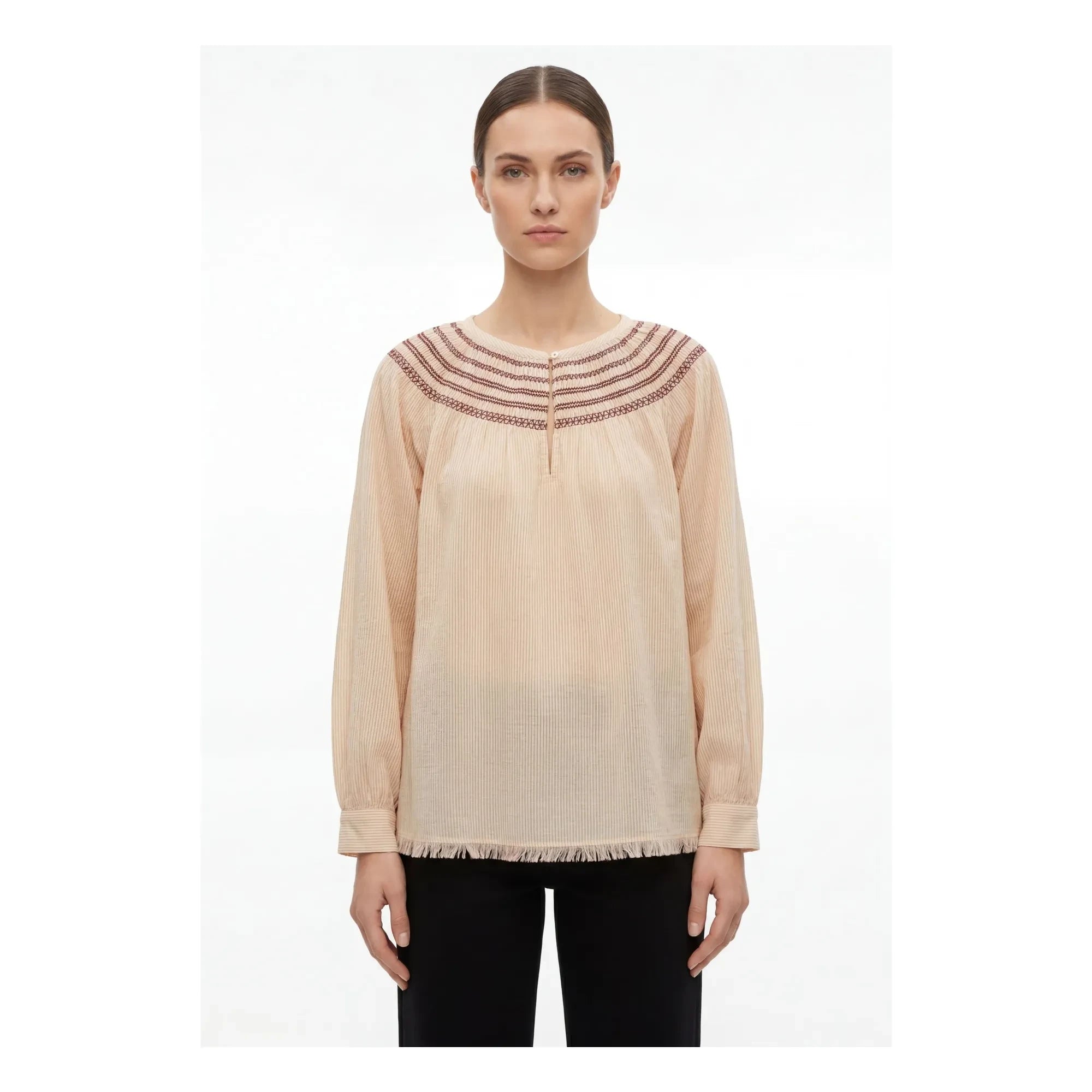 Hod - Orlina Cotton Smocked Blouse | Cream