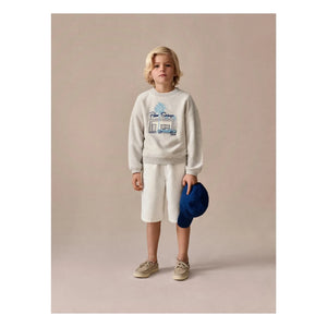 Bonpoint - Tonino organik pamuklu sweatshirt | Gri melanj