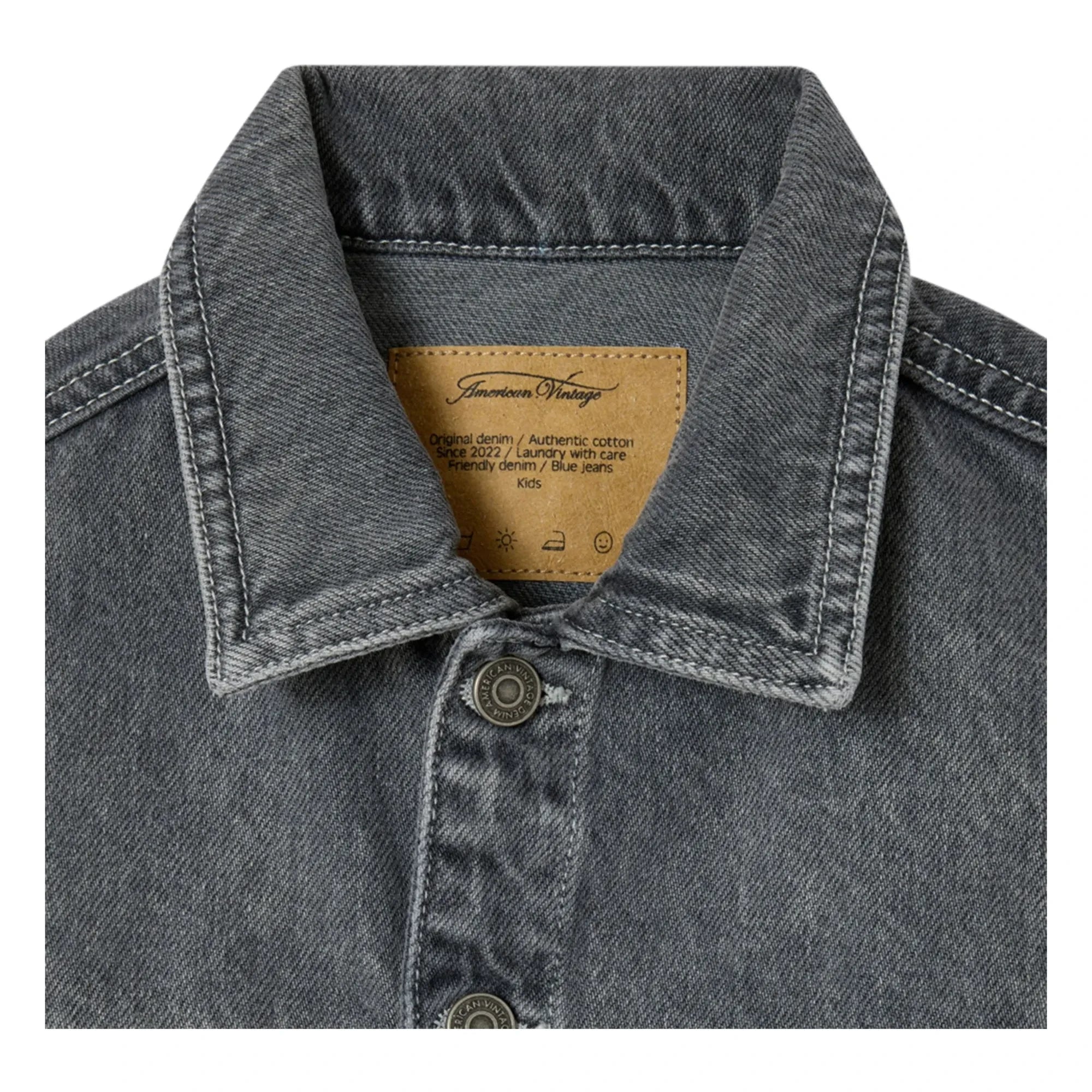 American Vintage - Yopday Sleeveless Denim Jacket | Gray