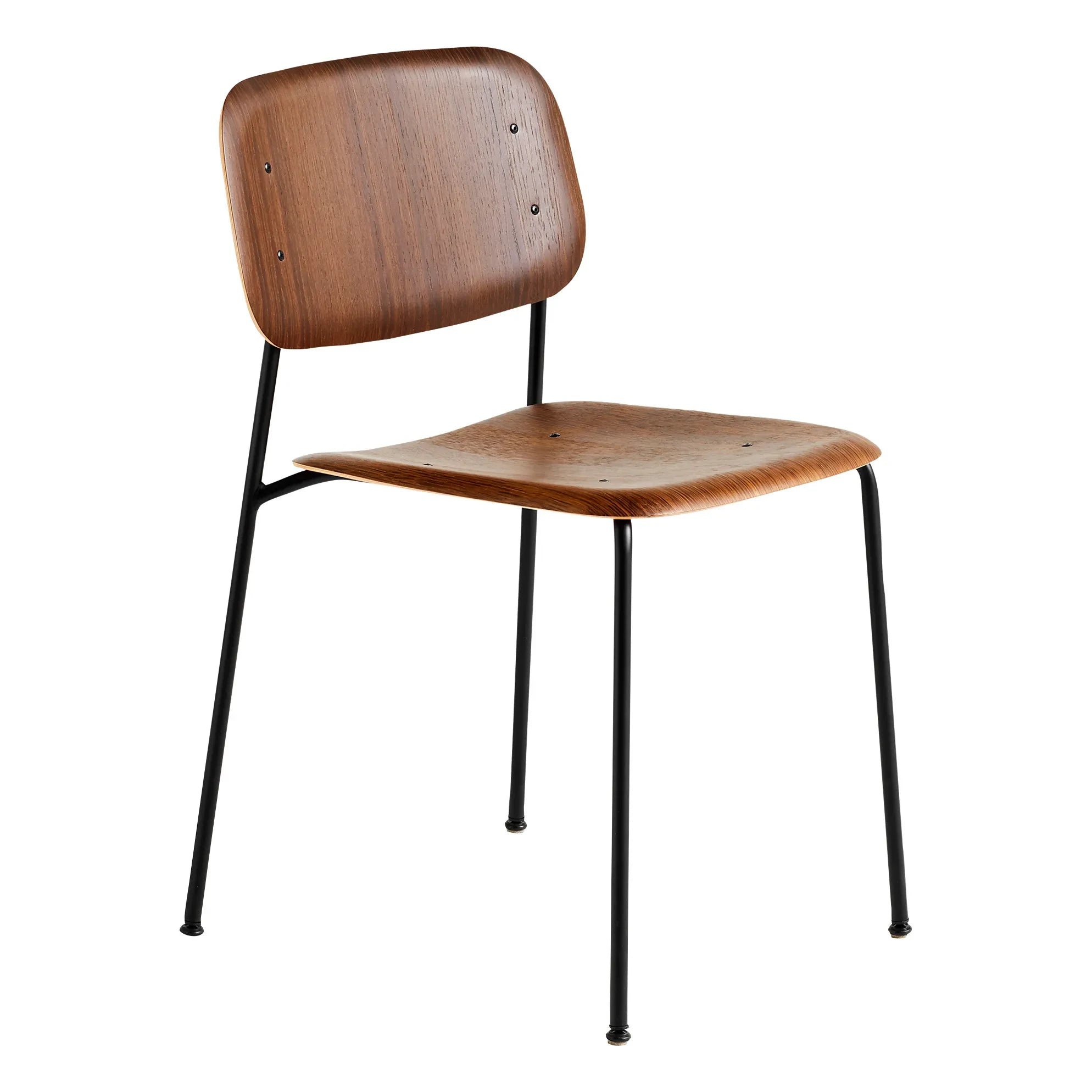 Hay - Soft Edged Wooden Chair | Dark Wood
