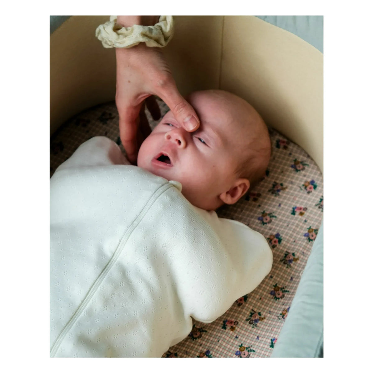 Tante Reine - Pointelle Swaddle Sleep Suit | Ecru