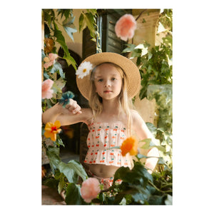 Tinycottons - Cherry Gathered Top | Light Pink