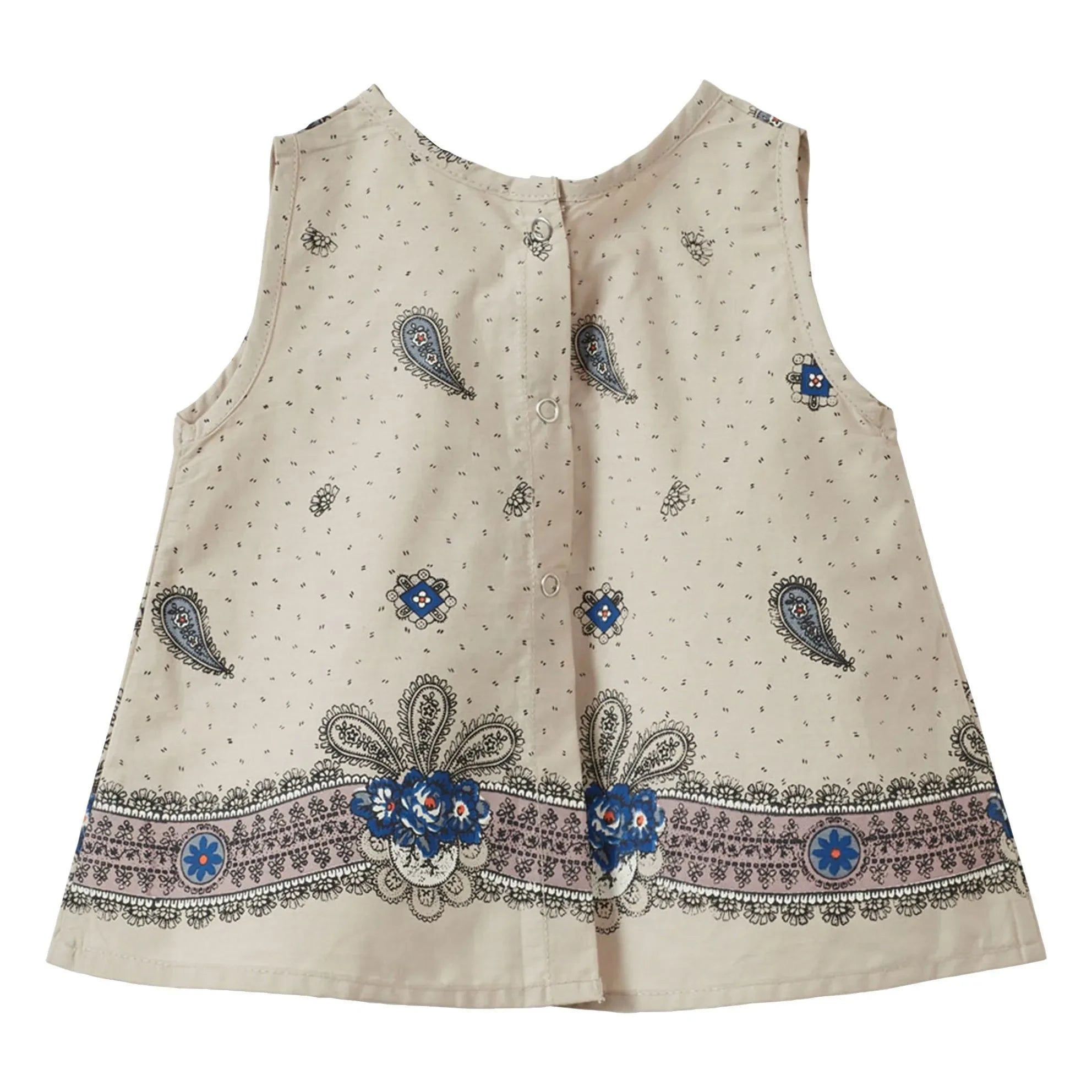 Caramel - Lettuce Paisley Top and Shorts Set | Ecru