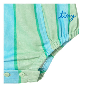 Tinycottons - Linen Striped Jumpsuit | Green