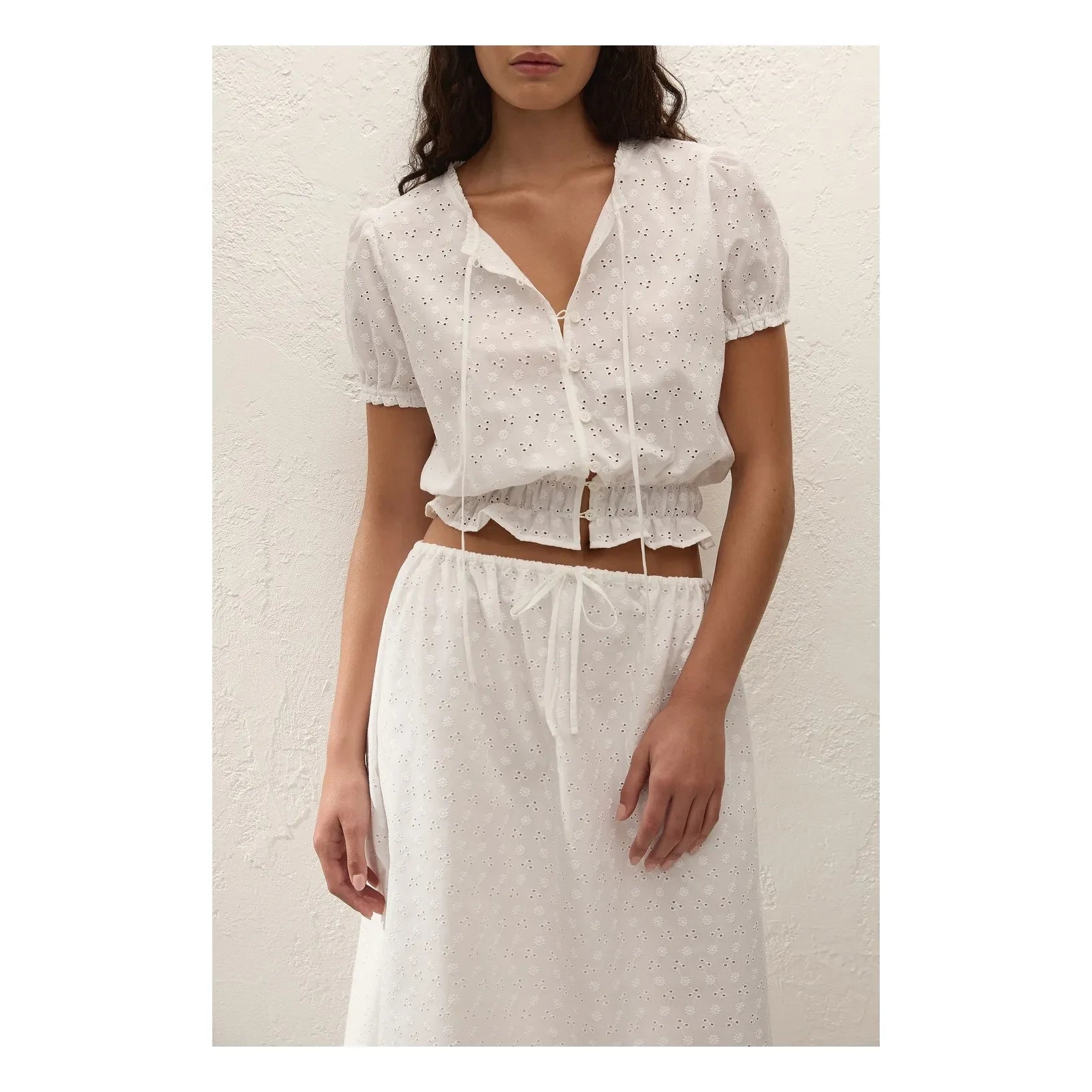 Faithfull the Brand - Santana Pamuklu Üst | Beyaz