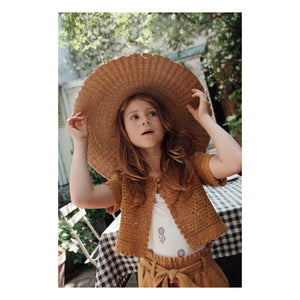 Emile et Ida - Crochet Short-Sleeve Vest | Mustard