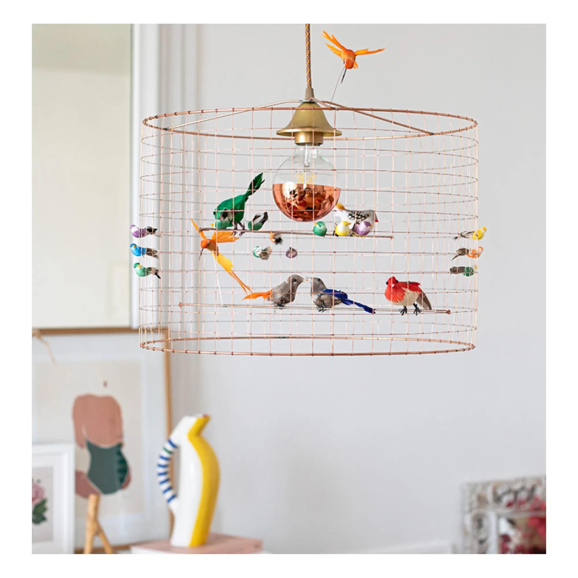 Mathieu Challières - Small Bird Cage Pendant Lamp