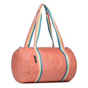 Caramel & Cie - Iridescent Weekend Bag | Coral