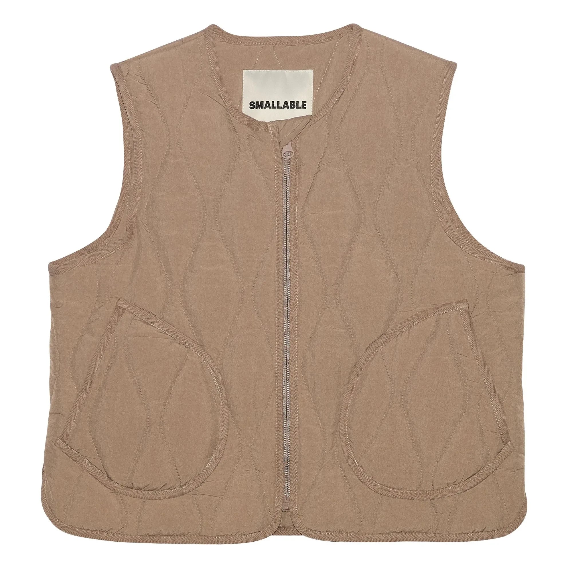 Smallable Kid - Sleeveless Quilted Cheer Jacket | Dark Gray