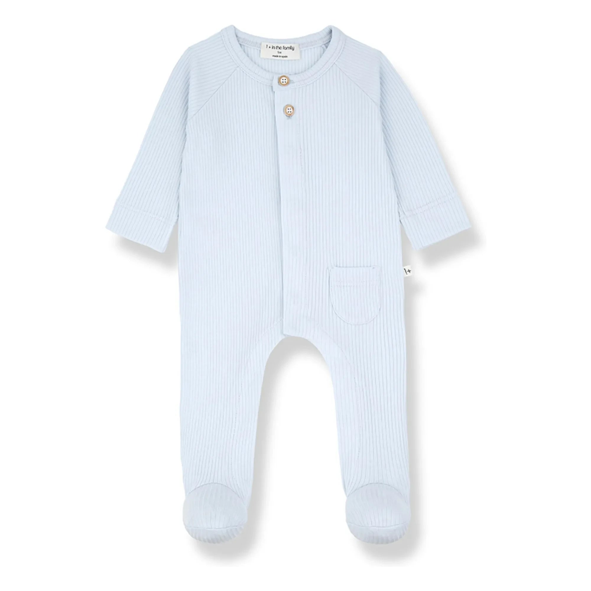 1+ in the family - Ribbed Pajama Pau | Light Blue