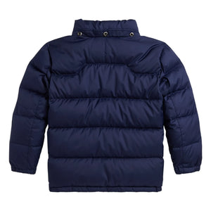 Ralph Lauren - Recycled Fiber Logo Puffer Coat | Navy Blue