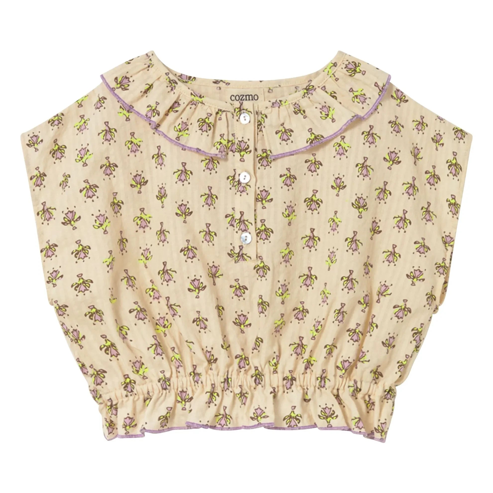 Cozmo - Dara Fleurie Organic Cotton Blouse | Lavender
