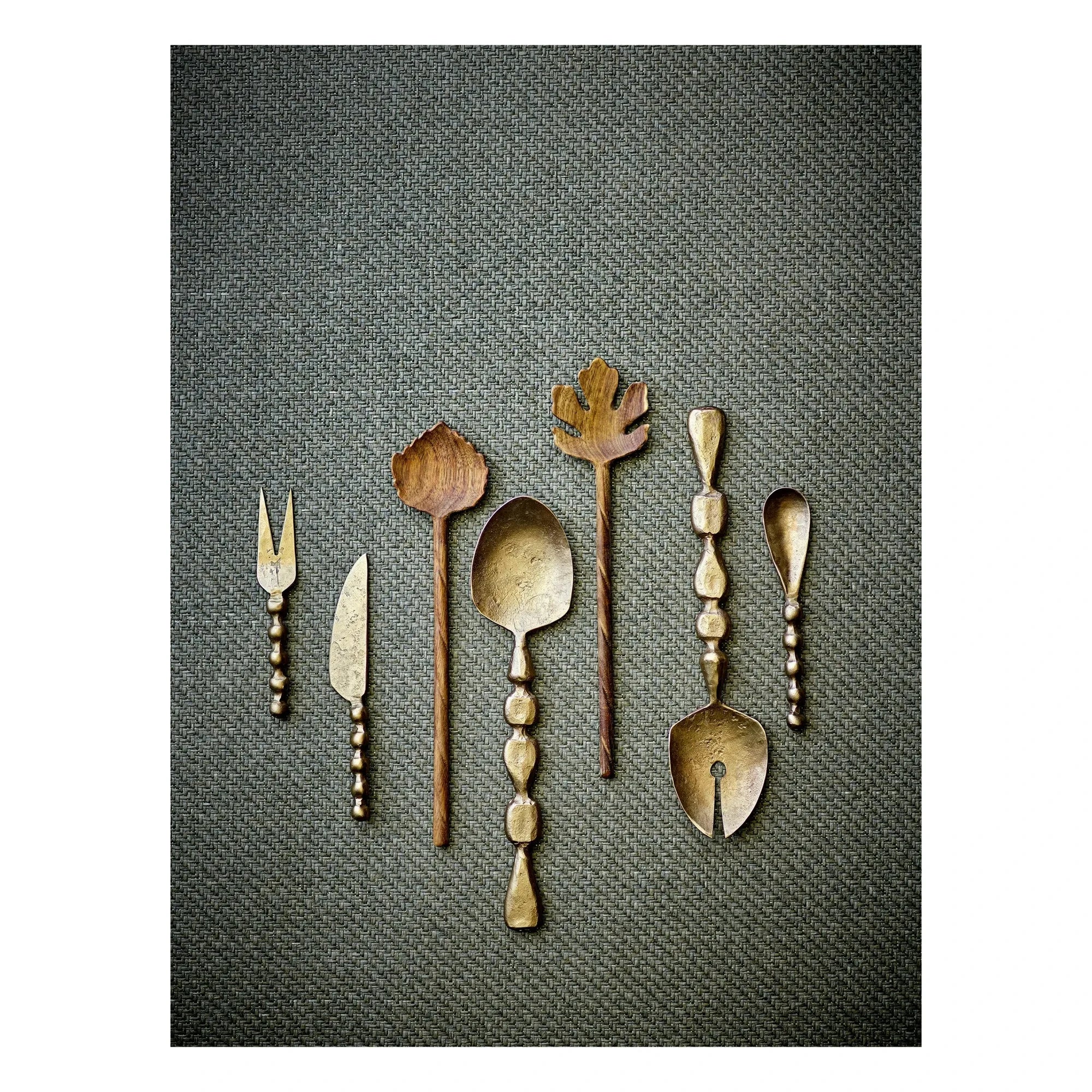 Bloomingville - Haolin Cheese Set - 3-piece Set | Brass