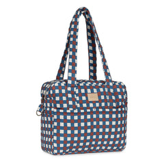 Nobodinoz - Hyde Park Mosaic baby care bag | Blue