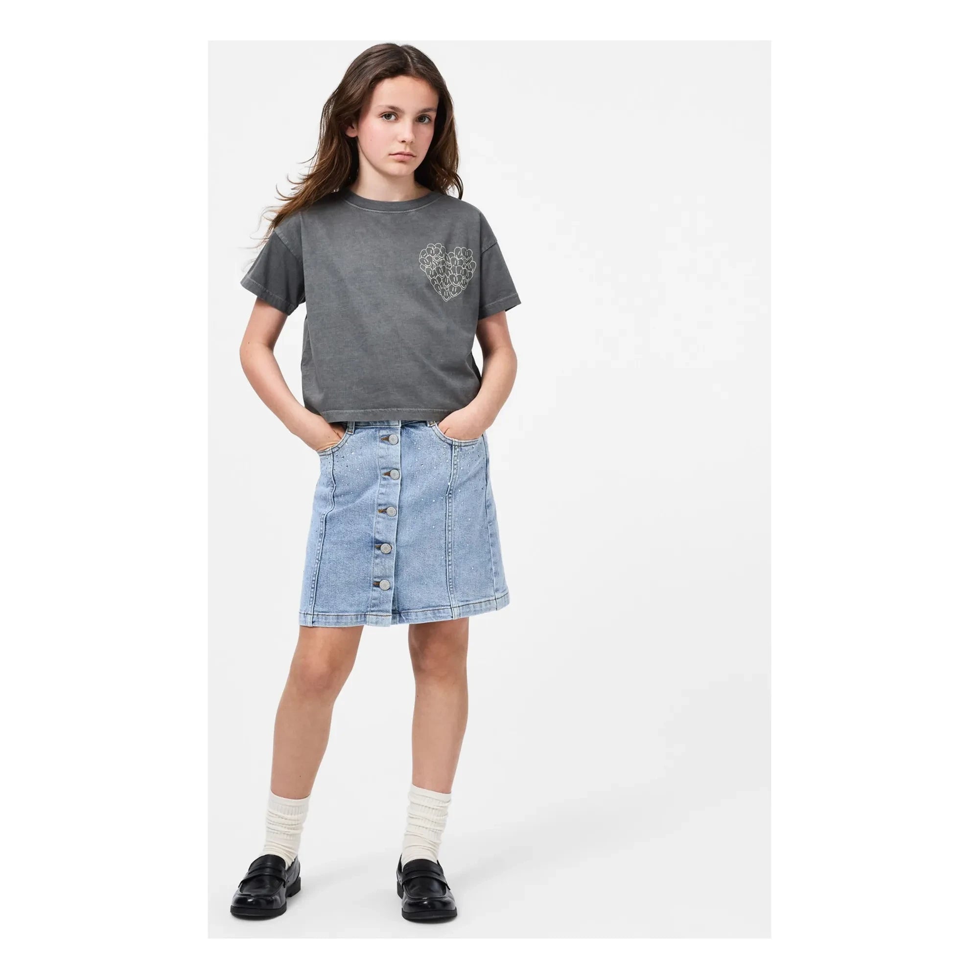 Molo - Runi Love organic cotton T-shirt | Dark Gray