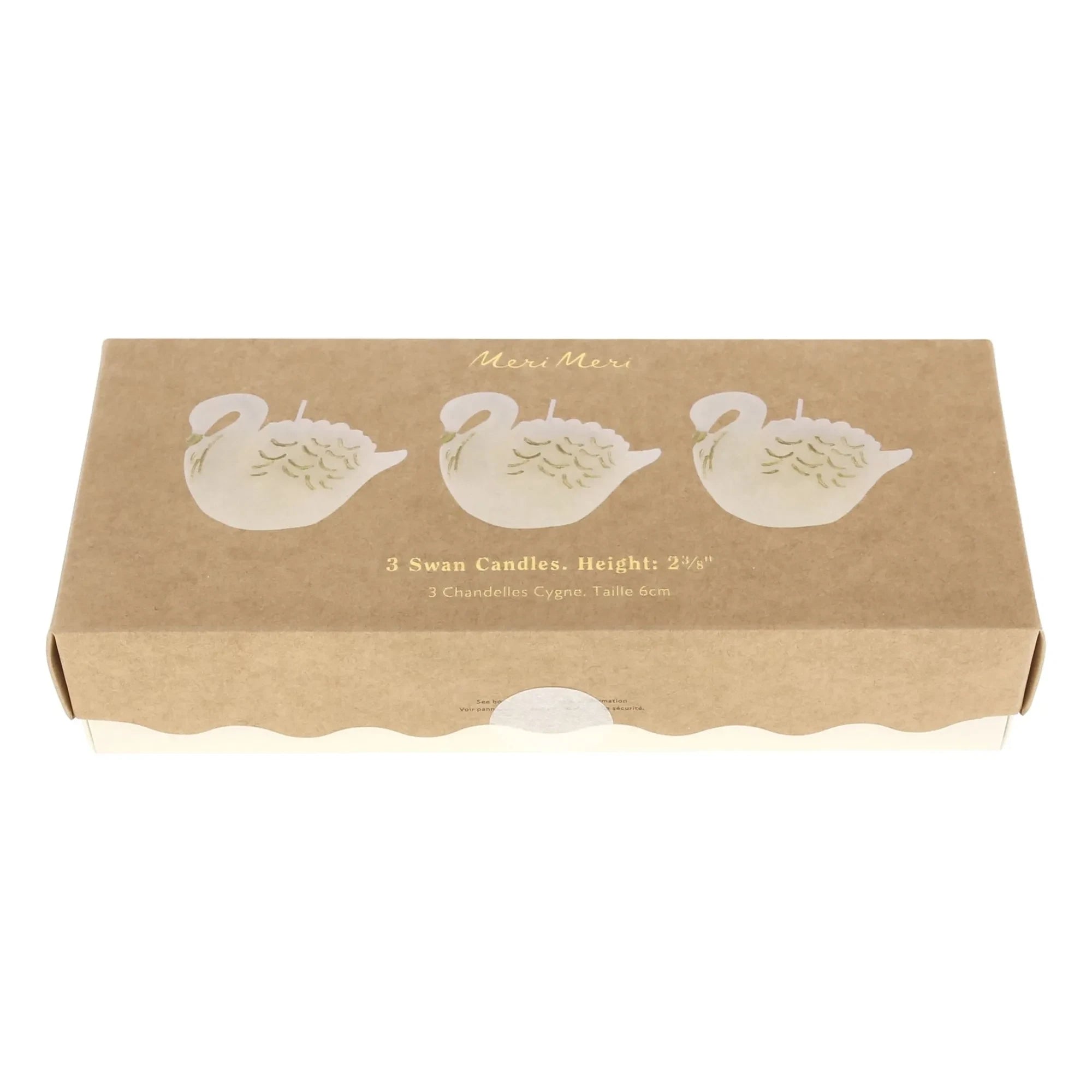 Meri Meri - Swan Mum Sets - 3'lü Set | Ecru
