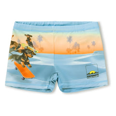 Molo - Norton Printed Skateboard Swimsuit Shorts Made from Recycled Fibers | Light Blue