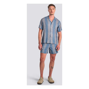 Bather - Coral Fiesta Shirt | Light Blue