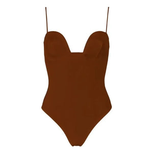 Vanessa Sposi - Vanessa Sposi X Laura Brown: Balloonette One-Piece Swimsuit | Chocolate