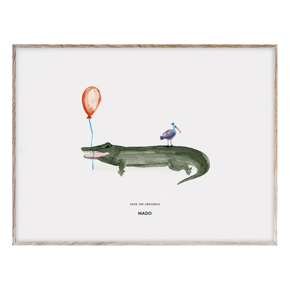 Mado - Coco the Crocodile Poster 40x30 cm