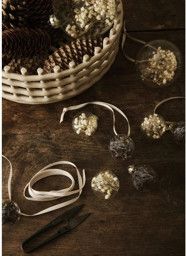 Ferm Living - Flora Glass Christmas Ornaments - Set of 4 | Plum