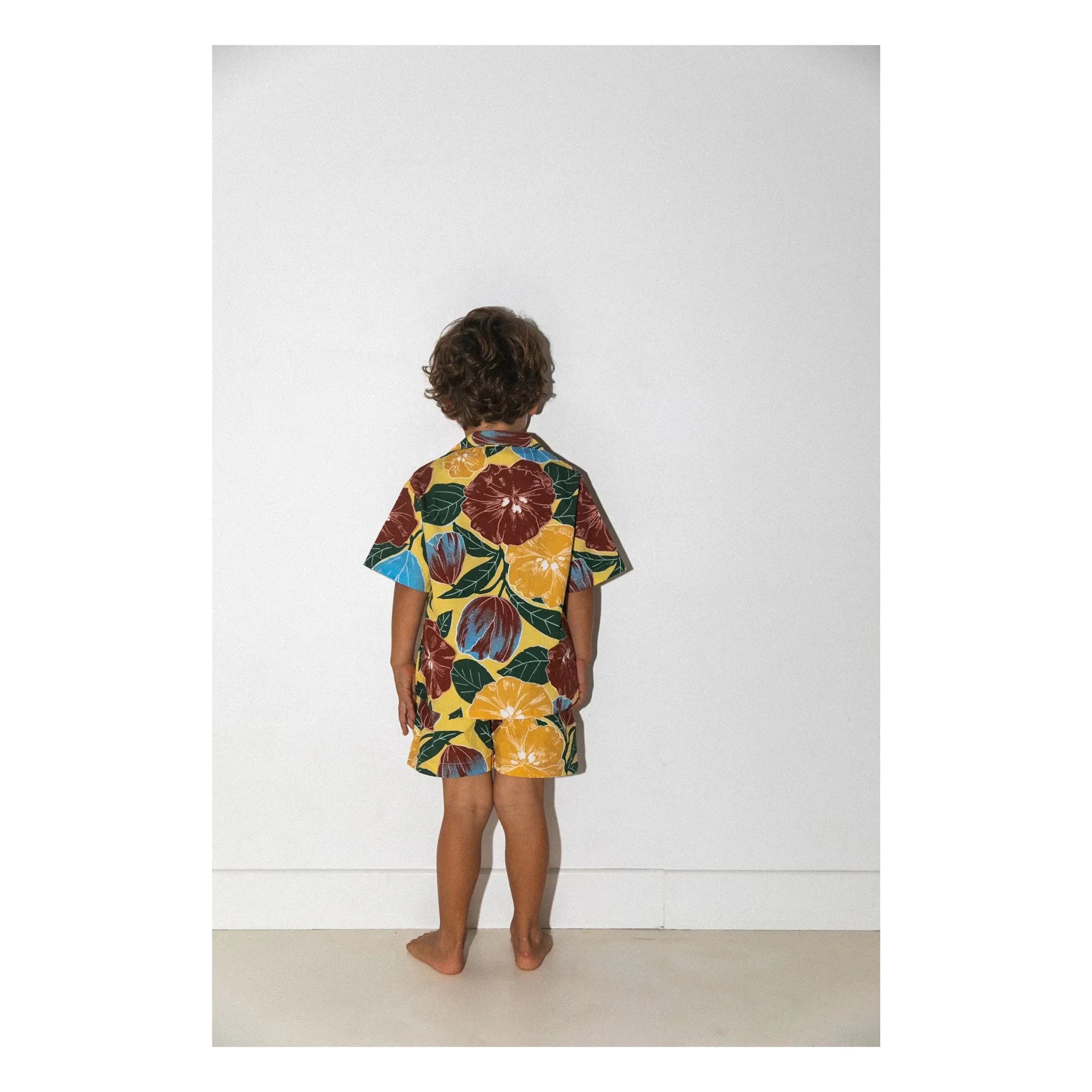 Club Trésor - Jumpsuit Popeline Shirt and Shorts Set | Yellow