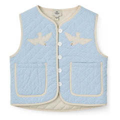 Copenhagen Colors - Sleeveless Quilted Organic Cotton Jacket | Light Blue