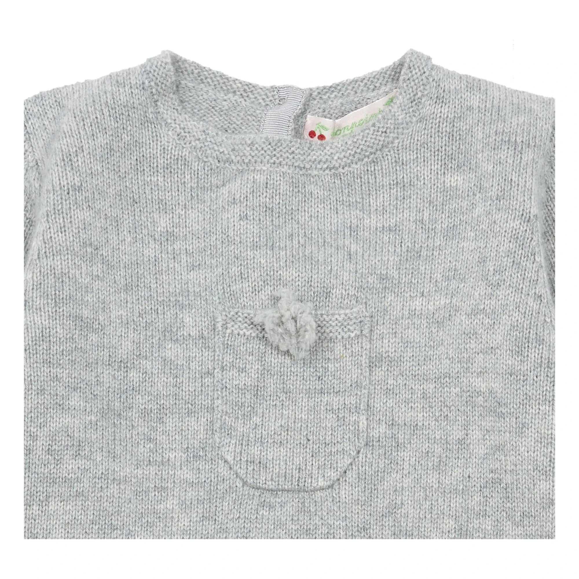Bonpoint - Cashmere romper | Gray melange