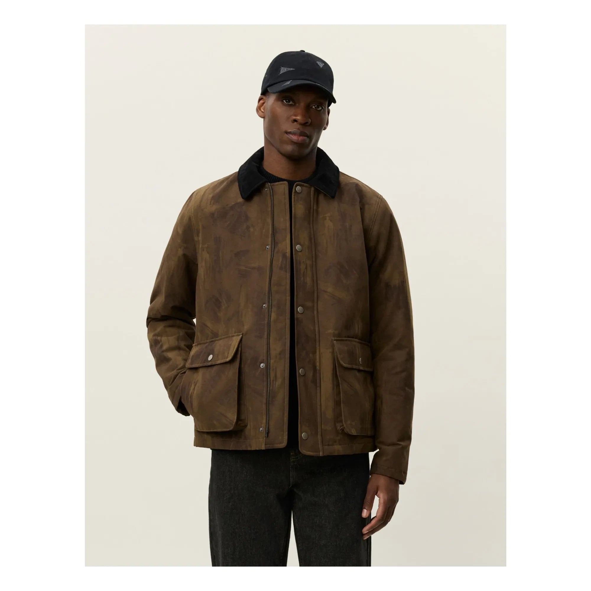 Les Deux - Montana AOP Cotton Jacket | Brown