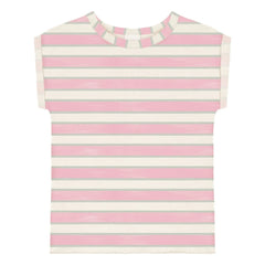 Studio Bohème - Bama Double Stripe Organic Cotton T-Shirt | Pink