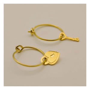 Adorabili - Hidden Asymmetric Hoop Earrings | Gold